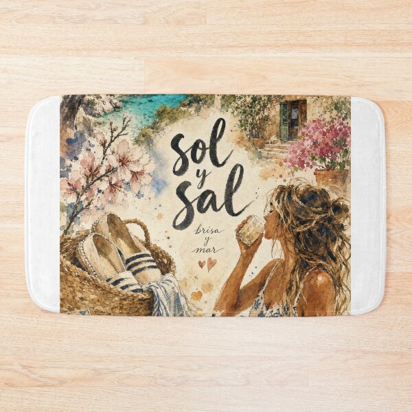 Item preview, Sol y Sal Mallorca - Spain Hand Painted Watercolor Art designed and sold by VisualArtsOasis.