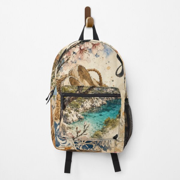 Item preview, Sol y Sal Mallorca - Spain Hand Painted Watercolor Art designed and sold by VisualArtsOasis.