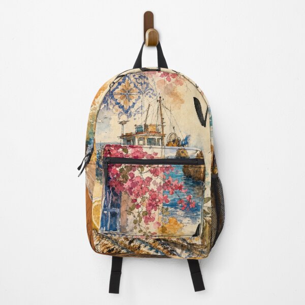 Item preview, Boa Vida Algarve Portugal - Watercolor Travel Collage designed and sold by VisualArtsOasis.