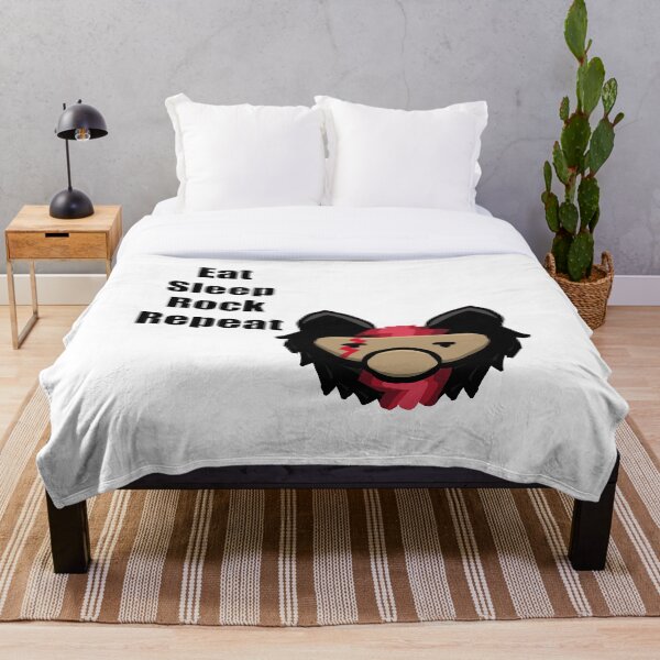 Item preview, Lindo diseño de pegatina musical con cara de lobo: comer, dormir, rockear, repetir. designed and sold by davidmalec.