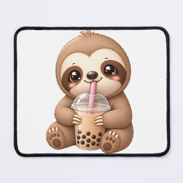 Item preview, Cute Sloth Tea – Kawaii Cartoon Illustration designed and sold by Halbeskilo.