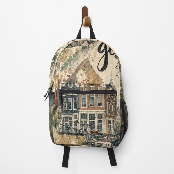 Item preview, Gezellig Amsterdam - Netherlands Hand Painted Watercolor Art designed and sold by VisualArtsOasis.