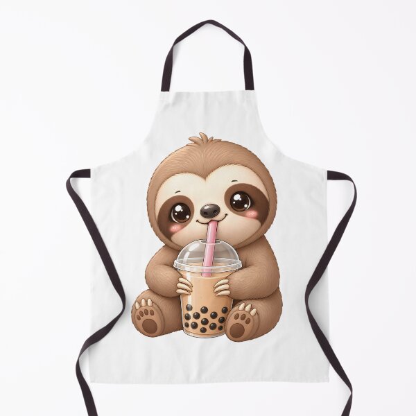 Item preview, Cute Sloth Tea – Kawaii Cartoon Illustration designed and sold by Halbeskilo.
