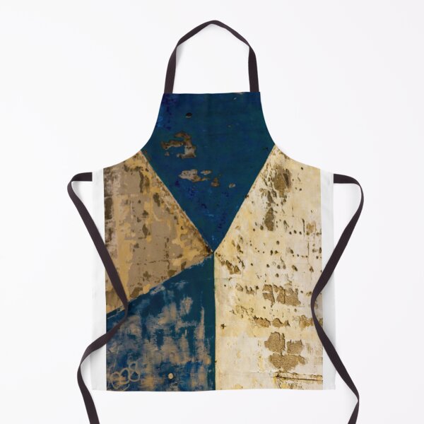 Item preview, Abstract Blue Geometric Wall Texture With Peeling Paint And Weathered Triangle Composition designed and sold by Nmallia.