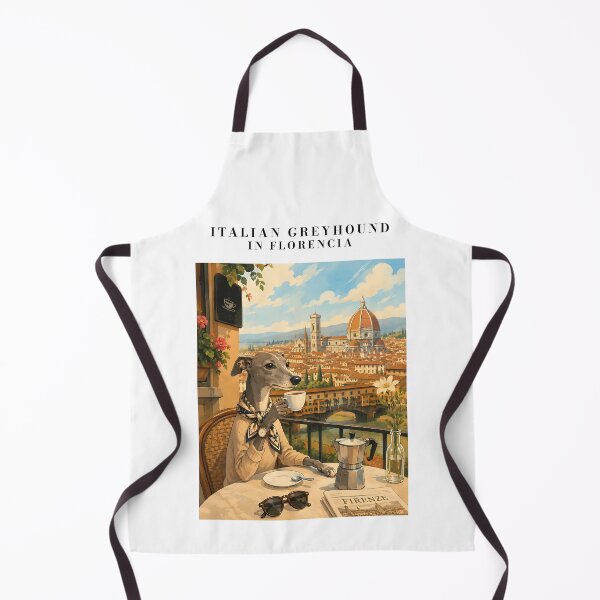 Item preview, Italian Greyhound drinking espresso in Florence designed and sold by Nomad-Paws.