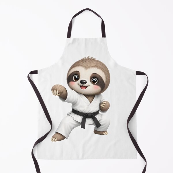 Item preview, Cute Sloth Karate – Kawaii Cartoon Illustration designed and sold by Halbeskilo.