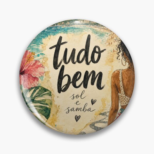 Item preview, Tudo Bem - Rio de Janeiro Brazil Painted Watercolor Illustration designed and sold by VisualArtsOasis.
