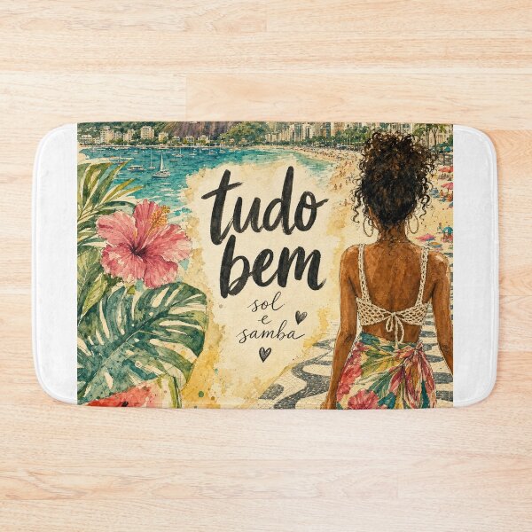Item preview, Tudo Bem - Rio de Janeiro Brazil Painted Watercolor Illustration designed and sold by VisualArtsOasis.