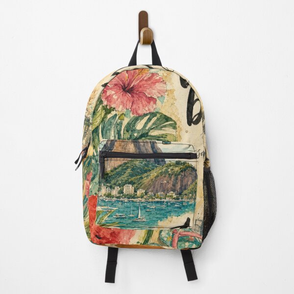 Item preview, Tudo Bem - Rio de Janeiro Brazil Painted Watercolor Illustration designed and sold by VisualArtsOasis.