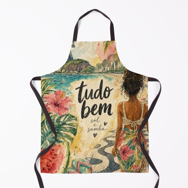 Item preview, Tudo Bem - Rio de Janeiro Brazil Painted Watercolor Illustration designed and sold by VisualArtsOasis.