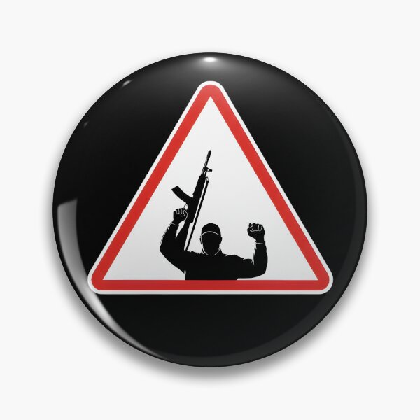 Item preview, Armed Figure Warning Sign designed and sold by charleevanero.