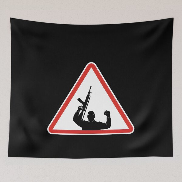 Item preview, Armed Figure Warning Sign designed and sold by charleevanero.