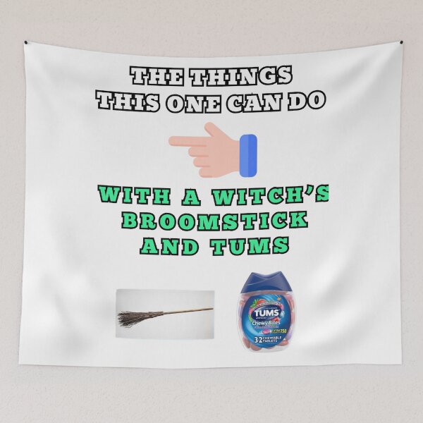 Item preview, The things this one can do with a witch's broomstick and tums designed and sold by Goode-sense2025.