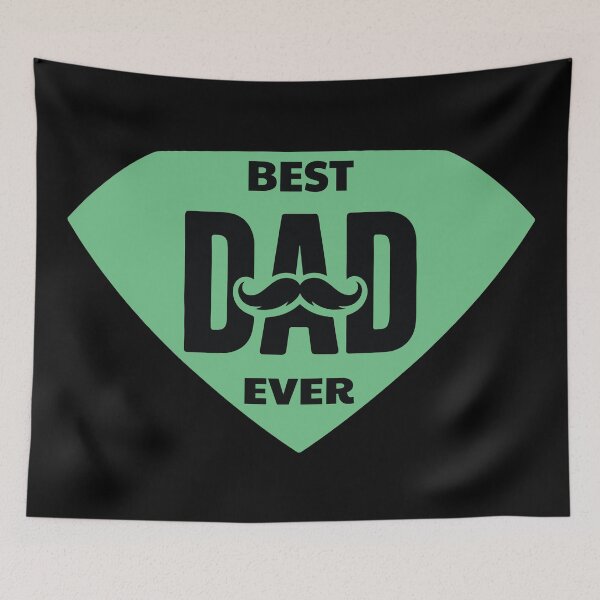Item preview, Best Dad Ever – Mustache & Shield Logo designed and sold by AtonuHaque.