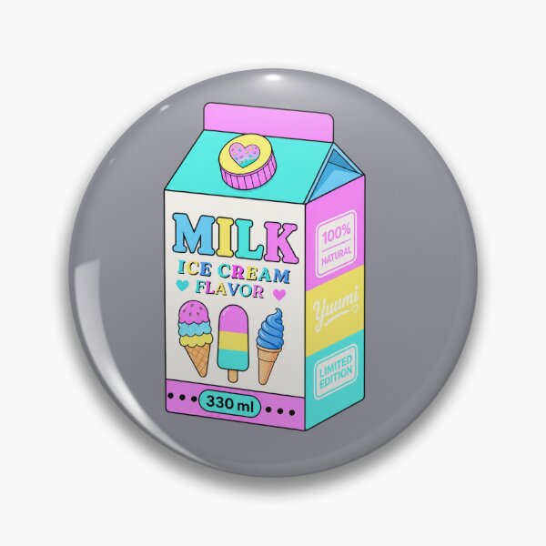 Item preview, Cartón de leche con helado kawaii | Camiseta de verano con dibujos animados en tonos pastel designed and sold by Aimetoi.