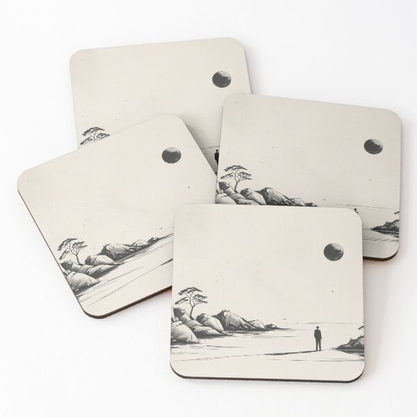 Item preview, Aquarius Zodiac Sign Print, Moon View Ink Art (Digital Download) designed and sold by DarkinkArtPrint.