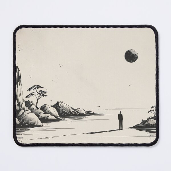 Item preview, Aquarius Zodiac Sign Print, Moon View Ink Art (Digital Download) designed and sold by DarkinkArtPrint.