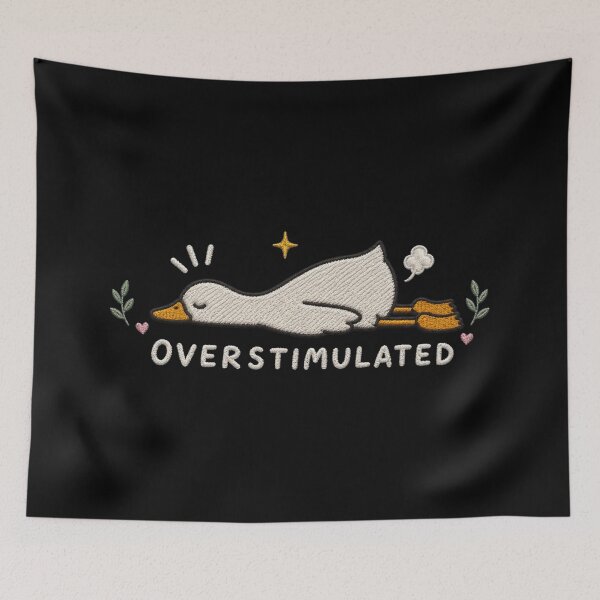 Item preview, Overstimulated, Funny Goose, Mental Health, Gifts For Friends, Funny Gifts designed and sold by Quiajia.