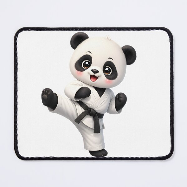 Item preview, Cute Panda Karate – Kawaii Cartoon Illustration designed and sold by Halbeskilo.