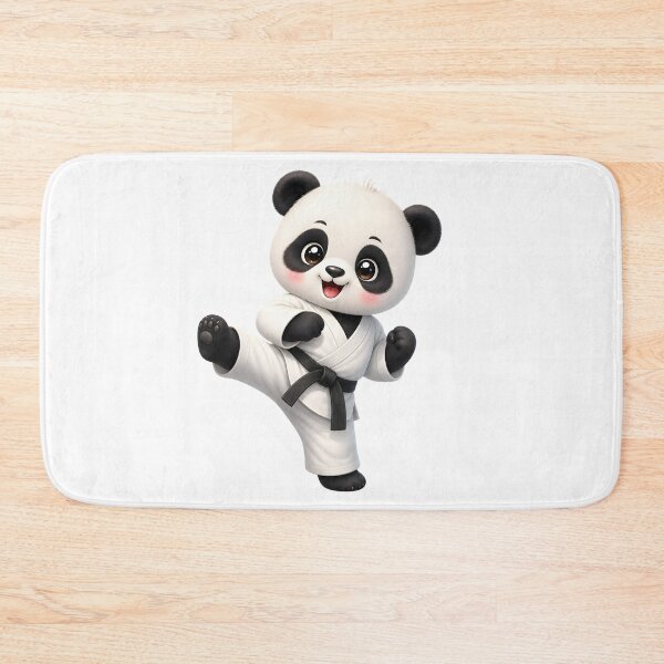 Item preview, Cute Panda Karate – Kawaii Cartoon Illustration designed and sold by Halbeskilo.
