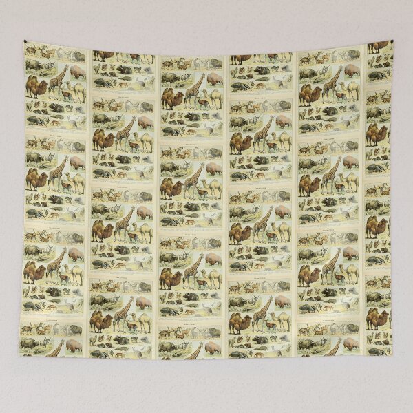 Item preview, Vintage Mammals Chart Giraffe Camel Wildlife   designed and sold by TeeARTHY.