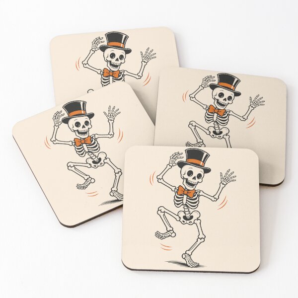 Item preview, Vintage Retro Halloween Dancing Skeleton designed and sold by Inspired Life Creative.