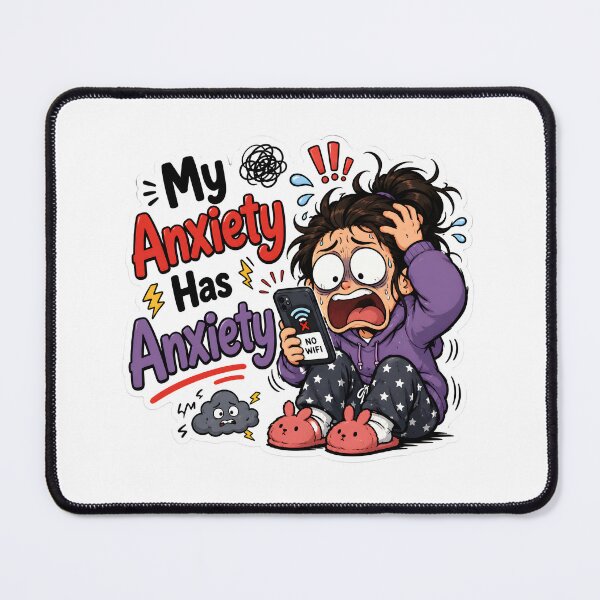 Item preview, My Anxiety Has Anxiety – Funny No WiFi Sticker designed and sold by BLOOMVELLE.