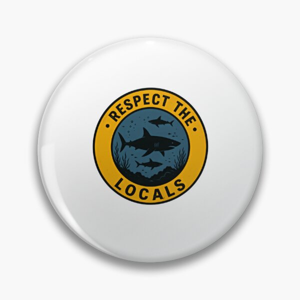 Item preview, Respect The Locals Shark Ocean Lover Marine Life Conservationist designed and sold by RetroMini2026.