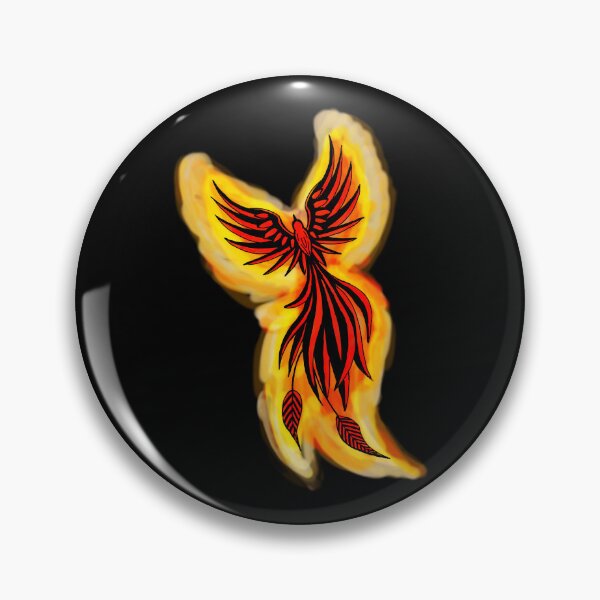 Item preview, Red Flame Phoenix - Classic Mystical Firebird Art designed and sold by URSM.