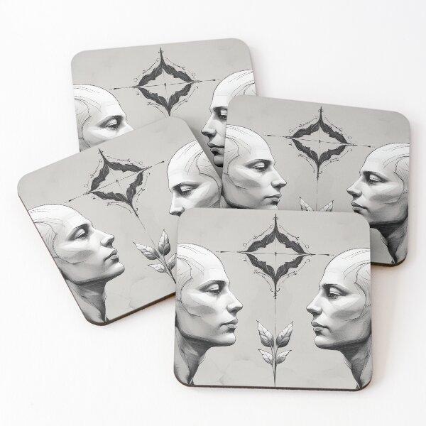 Item preview, Gemini Zodiac Sign Print, Double Ink Art (Digital Download) designed and sold by DarkinkArtPrint.