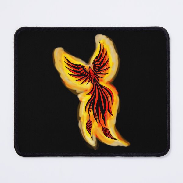 Item preview, Red Flame Phoenix - Classic Mystical Firebird Art designed and sold by URSM.