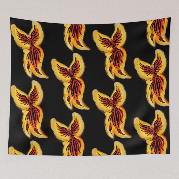 Item preview, Red Flame Phoenix - Classic Mystical Firebird Art designed and sold by URSM.