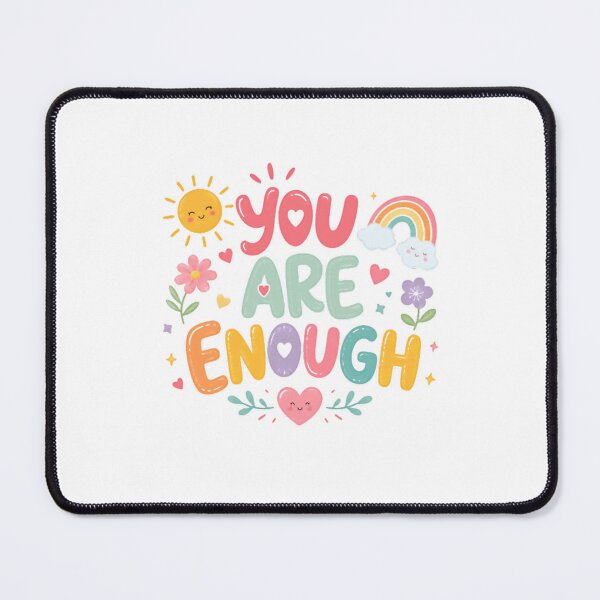 Item preview, You Are Enough Positive Affirmation Self Love Mental Health Wellness designed and sold by RetroMini2026.