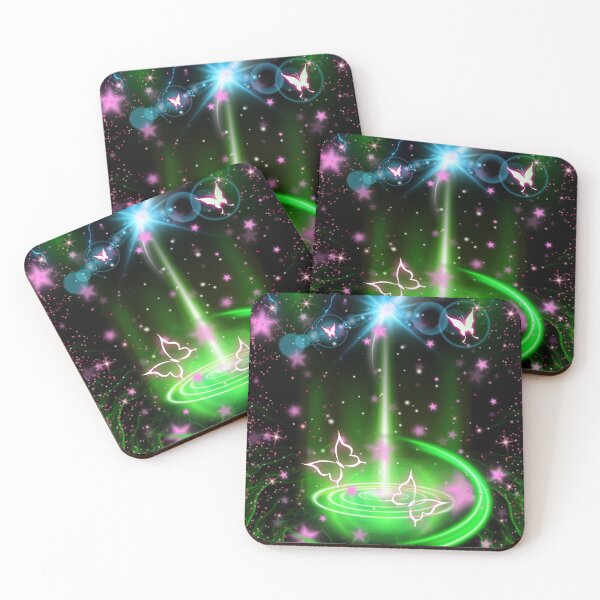 Item preview, Neon Magic Butterfly Portal – Cosmic Energy Glowing Abstract Art designed and sold by BULAIR89.