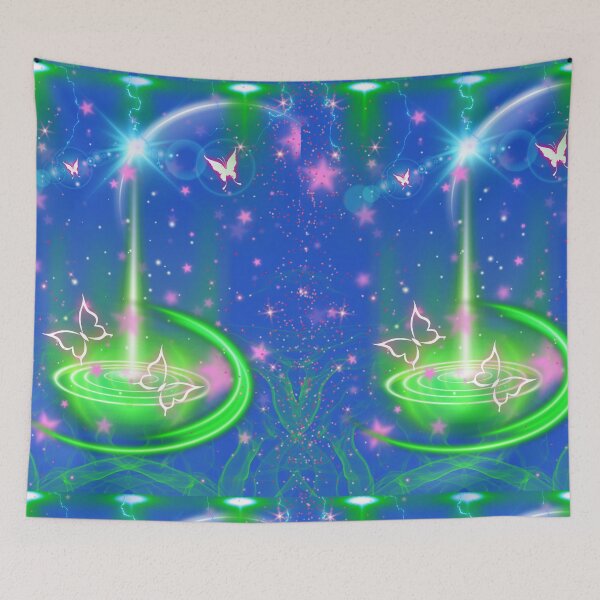 Item preview, Neon Magic Butterfly Portal – Cosmic Energy Glowing Abstract Art designed and sold by BULAIR89.