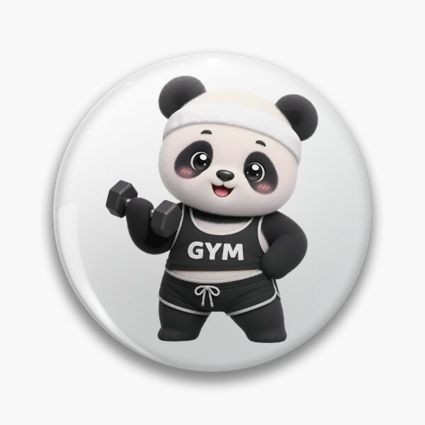 Item preview, Cute Panda Gym – Kawaii Cartoon Illustration designed and sold by Halbeskilo.