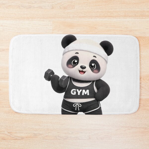 Item preview, Cute Panda Gym – Kawaii Cartoon Illustration designed and sold by Halbeskilo.