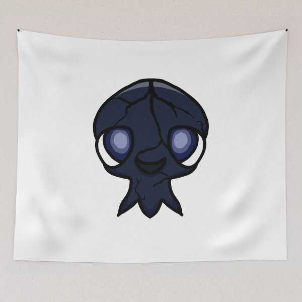 Item preview, Cute Cracked Skull Monster Navy – Spooky Kawaii Sticker Art designed and sold by davidmalec.