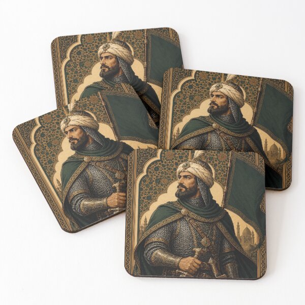 Item preview, Islamic History Warrior Leader Portrait Art Design designed and sold by spectomine.