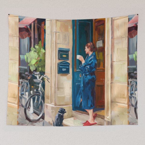 Item preview, Parisian Morning Coffee Art Poster designed and sold by CARRAANN.