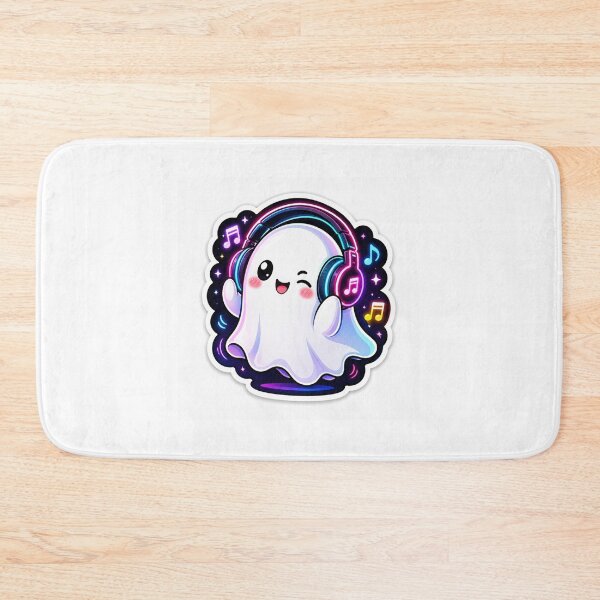 Item preview, Cute Ghost Listening to Music Sticker designed and sold by VeltrixaDesigns.