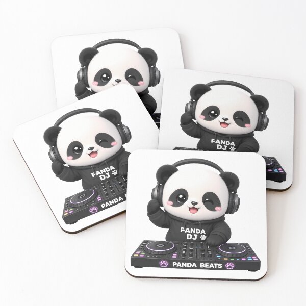 Item preview, Cute Panda DJ – Kawaii Cartoon Illustration designed and sold by Halbeskilo.