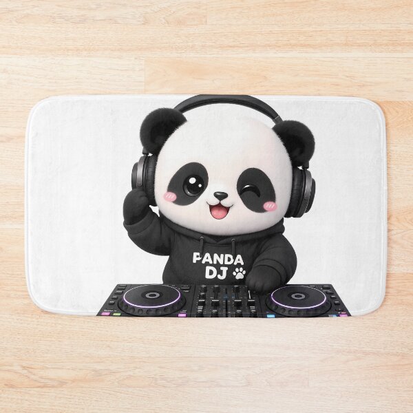 Item preview, Cute Panda DJ – Kawaii Cartoon Illustration designed and sold by Halbeskilo.