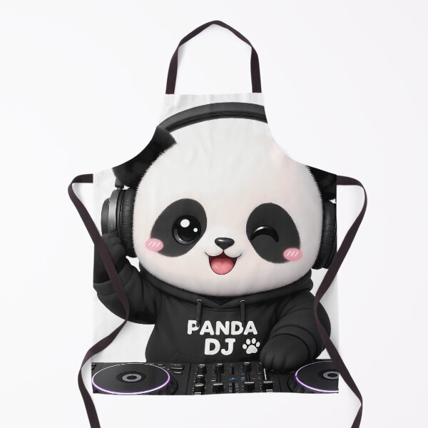 Item preview, Cute Panda DJ – Kawaii Cartoon Illustration designed and sold by Halbeskilo.