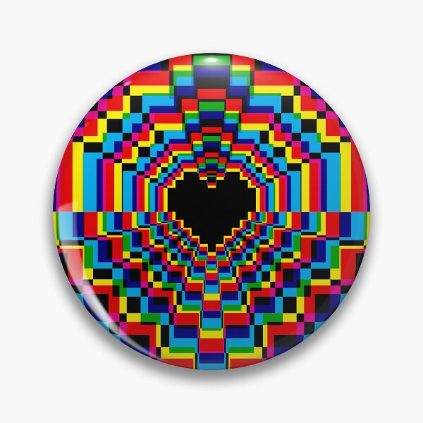 Item preview, Dark Pixel Heart Kaleidoscope - CMYK designed and sold by animinimal.