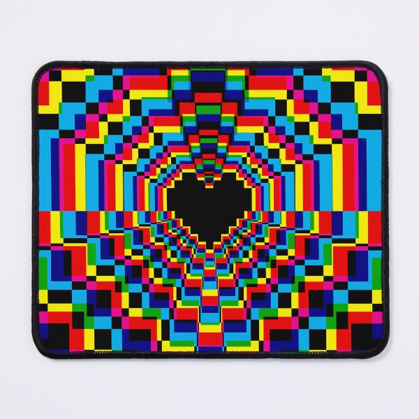 Item preview, Dark Pixel Heart Kaleidoscope - CMYK designed and sold by animinimal.