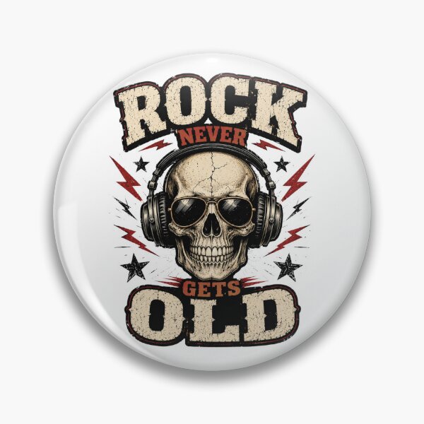 Item preview, Rock Never Gets Old T-Shirt | Vintage Rock and Roll Skull Music Tee designed and sold by Danny's Tees.