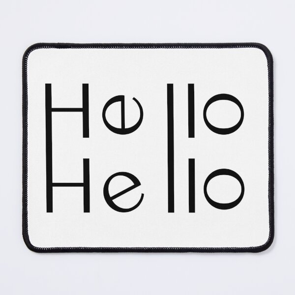 Item preview, Minimalist Hello Typography Design | Modern Geometric Word Art | Clean Aesthetic Black & White Graphic designed and sold by Mirai_Art ⭐⭐⭐⭐.