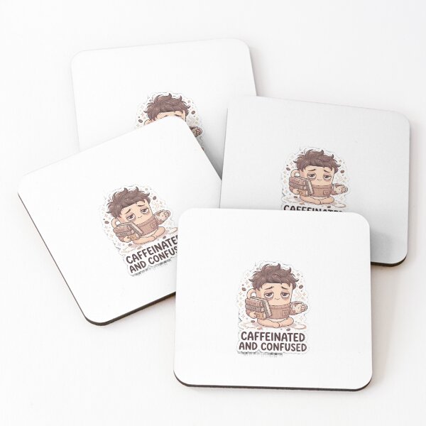 Item preview, Caffeinated and Confused Student Sticker designed and sold by Ciphern.