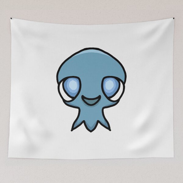 Item preview, Cute Cracked Skull Monster Blue – Spooky Kawaii Sticker Art designed and sold by davidmalec.